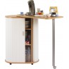 Table repas pivotante et meuble de rangement hetre blanc