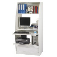 Armoire Informatique Galbée Largeur 80 cm wengé