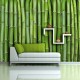 Papier peint  Mur vert bambou