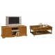 Ensemble Table basse et Meuble TV Pin miel