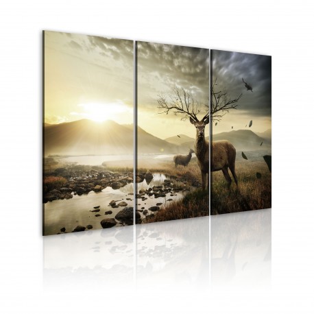 Tableau  Cerfs avec un bois