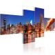 Tableau  Panorama de nuit  New York