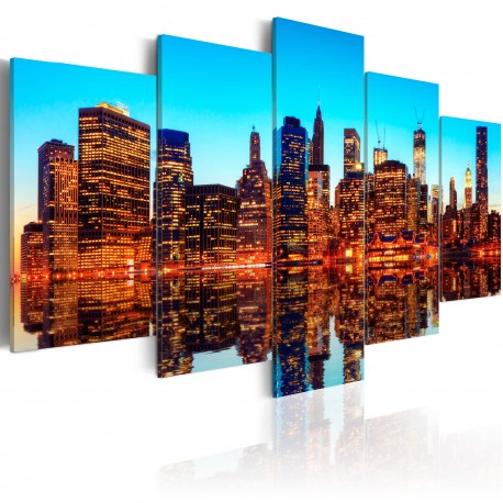 Tableau  Lumières rougeâtres à New York