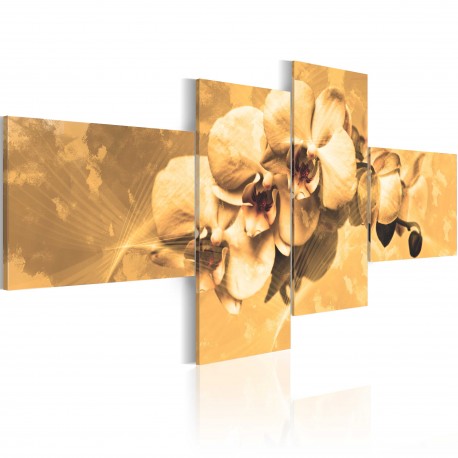 Tableau  Orchidées en sépia