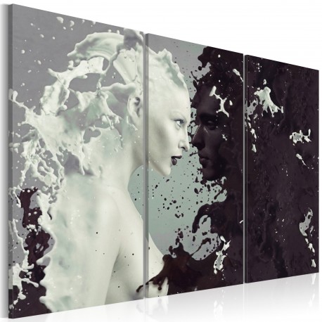 Tableau  Black or white?  triptych