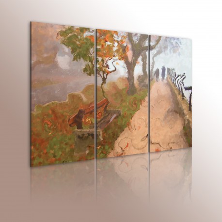 Tableau  Promenade dautomne  triptyque