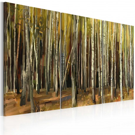Tableau  Mystère de la Forêt de Sherwood  triptyque