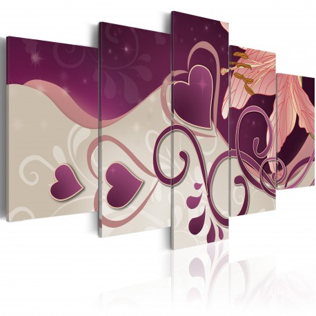 Tableau  Coeurs et lys