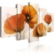 Tableau  Coquelicots artistiques   5 parties