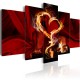 Tableau  Flames of love heart