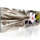Tableau  Zen composition orchid, bamboo and stones