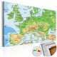 Tableau en liège  Europe [Cork Map]