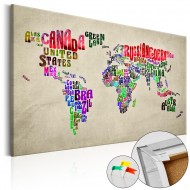 Tableau en liège  Global Tournée (EN) [Cork Map]