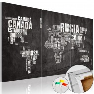 Tableau en liège  El Mundo [Cork Map]