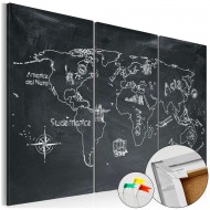 Tableau en liège  Geography lesson [Cork Map]