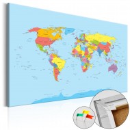 Tableau en liège  Rainbow Geography [Cork Map]
