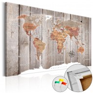 Tableau en liège  Wooden Stories [Cork Map]