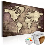 Tableau en liège  Precious World [Cork Map]