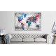 Tableau en liège  World Map Grey Style [Cork Map]