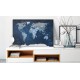 Tableau en liège  Dark Blue World [Cork Map]