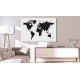 Tableau en liège  World Map Black & White Elegance [Cork Map]