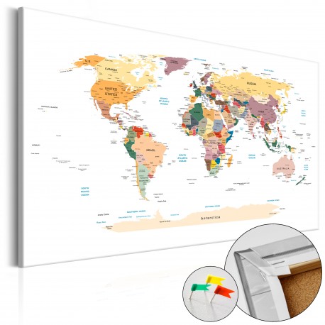 Tableau en liège  World Map [Cork Map]
