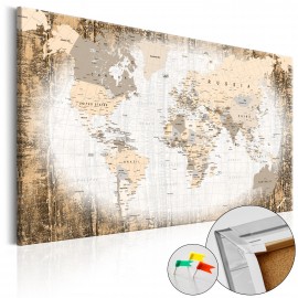 Tableau en liège - Enclave of the World [Cork Map]