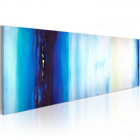 Tableau peint à la main  Liquide bleu