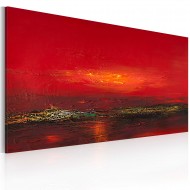 Tableau peint à la main  Coucher de soleil sur la mer Rouge