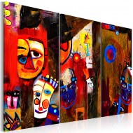 Tableau peint à la main  Abstract Carnival