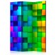 Paravent 3 volets  Colourful Cubes [Room Dividers]