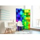 Paravent 3 volets  Colourful Cubes [Room Dividers]