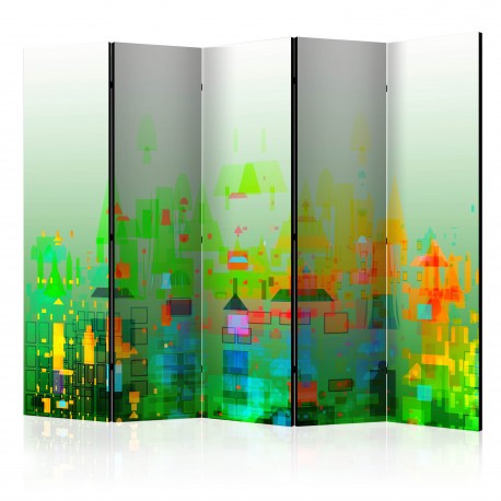 Paravent 5 volets  Abstract City II [Room Dividers]