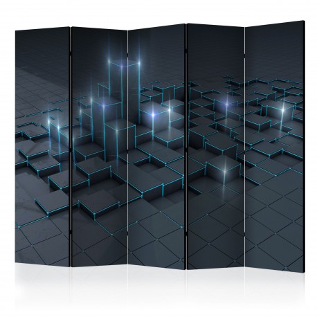 Paravent 5 volets  Black City II [Room Dividers]