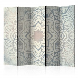 Paravent 5 volets - Paravent: Mandala hivernale II