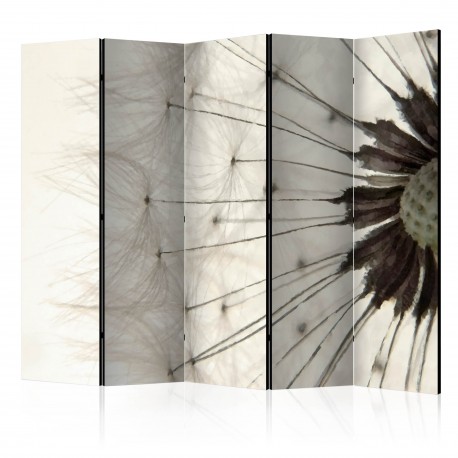 Paravent 5 volets  White Dandelion II [Room Dividers]