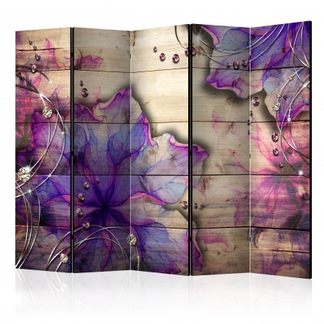 Paravent 5 volets  Purple Memory II [Room Dividers]