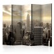 Paravent 5 volets  Light of New York II [Room Dividers]
