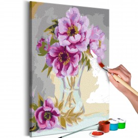 Tableau A Peindre Par Soi Meme Fleurs Dans Un Vase Beaux Meubles Pas Chers