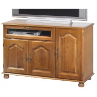 Meuble TV Hi-Fi grand écran chêne 3 portes 5612VAR