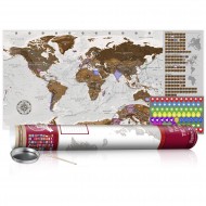 Carte à gratter  Grey Map  Poster (English Edition)
