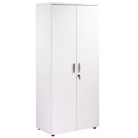 Armoire Haute de Bureau 2 Portes Blanche INEO