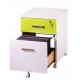 Caisson de Bureau 2 Tiroirs Ineo Blanc Anis Avec Plumier