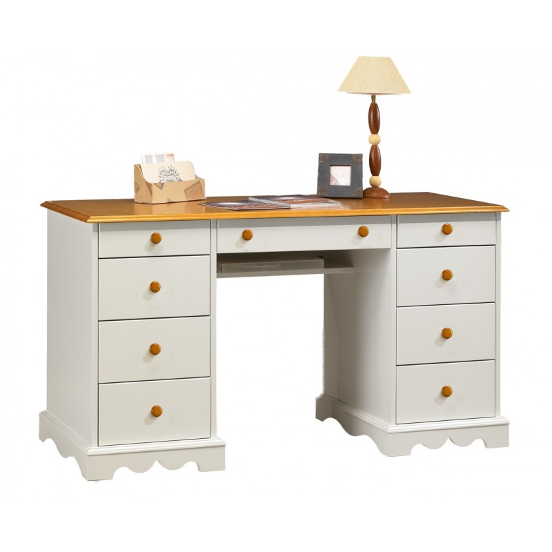Bureau Ministre Blanc et Miel de Style Anglais Beaux Meubles Pas Chers -> Bureaux Style Ministre Bureau Ministre Blanc et Miel de Style Anglais Beaux Meubles Pas Chers -> Bureaux Style Ministre