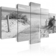 Tableau  Morning on the beach  black and white