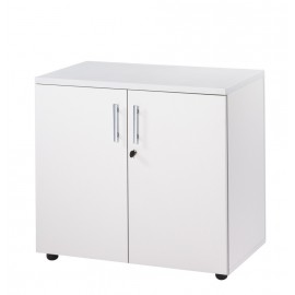 Armoire de Bureau Basse 2 Portes Blanche INEO