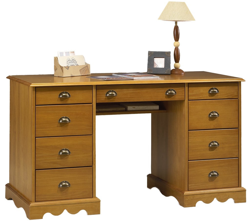 Bureau Ministre Pin Miel Style Anglais Beaux Meubles Pas Chers