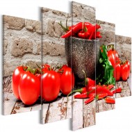 Tableau  Red Vegetables (5 Parts) Brick Wide