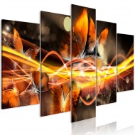 Tableau  Swarm of Butterflies (5 Parts) Wide Orange