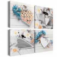 Tableau  Flowers and hearts